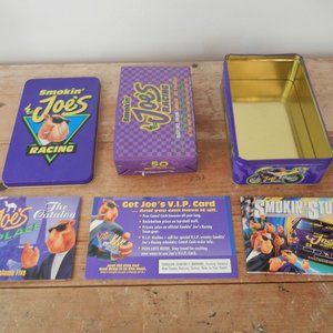 Smokin' Joe's Racing Tin Match Box with matches in Camel Cigarettes 1994 VINTAGE